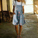 Joanne - Floral Denim Jumpsuit