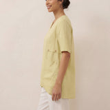 100% Linen Asymmetric Hem Long Top ISLA