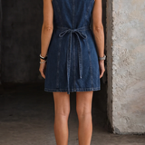 Lila - Casual Denim Overall Dress