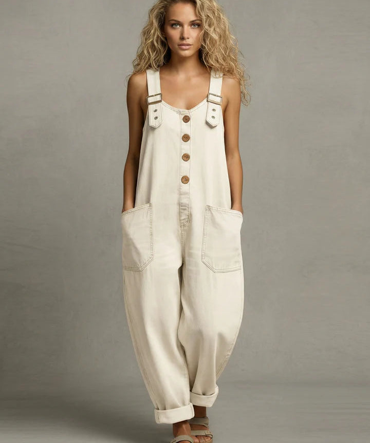 Lejla - Stylish Denim Jumpsuit With Pockets