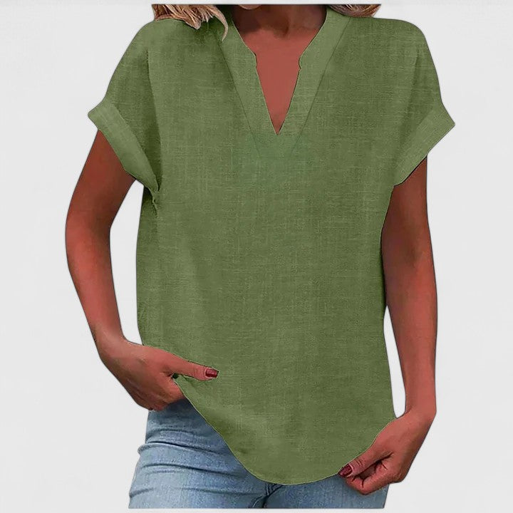 Xavinah - Comfortable V-Neck Blouse