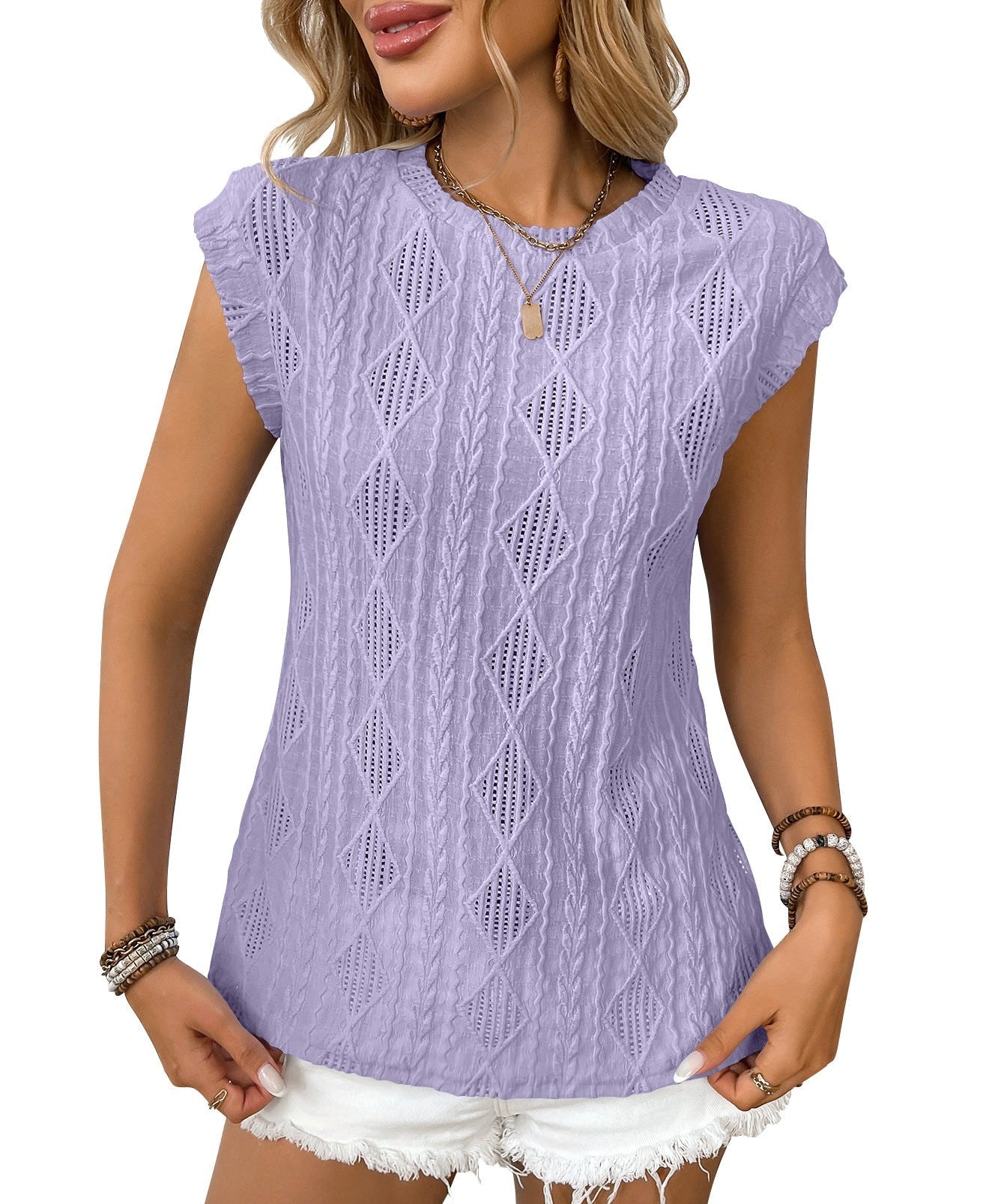 DELICE - Women Lightweight Knit Chic Tee