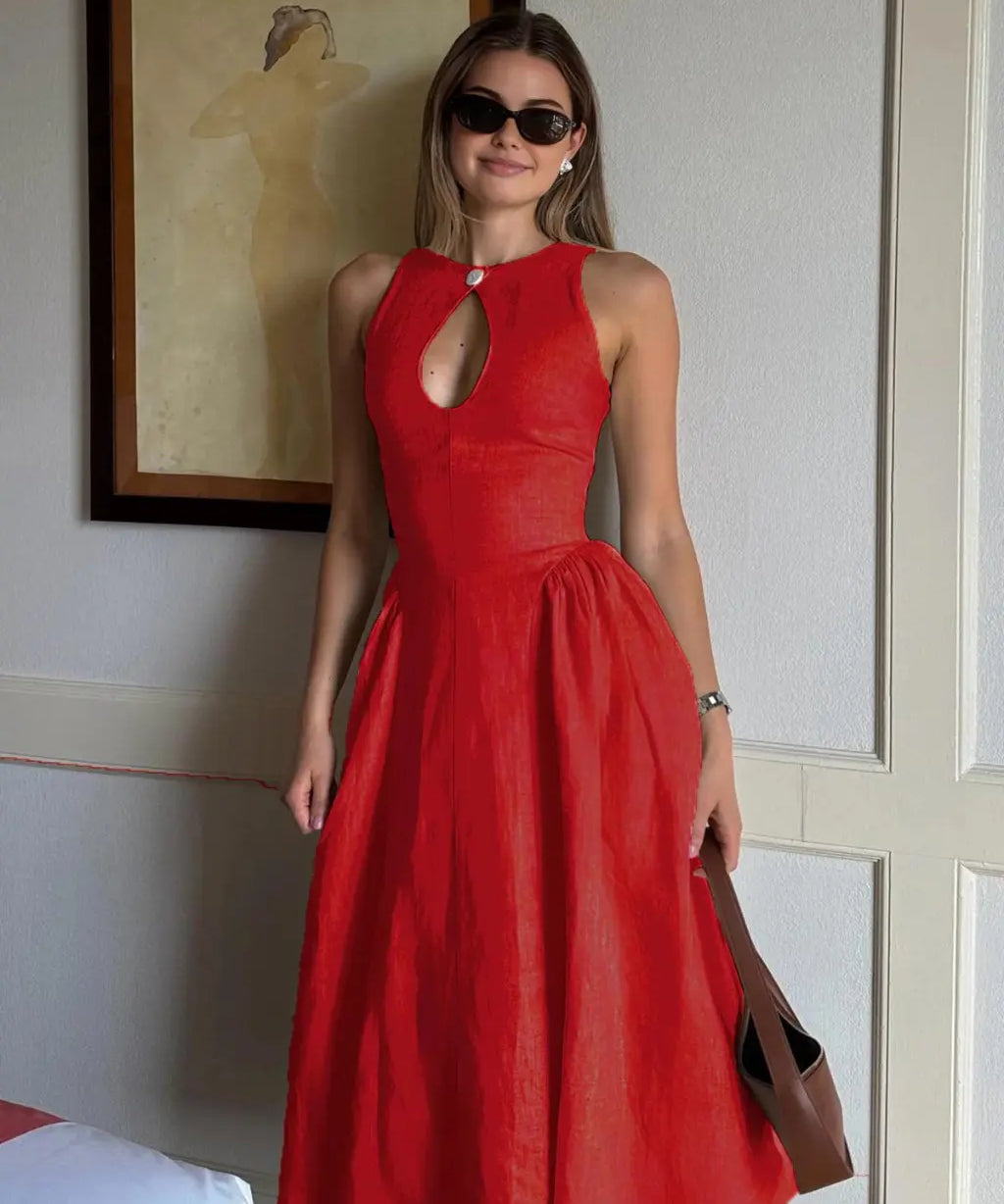 Sara - Elegant Midi Dress