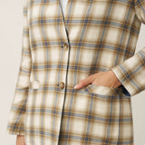 Tencel Linen Reversible Denim Texture V Neck Jacket ELLIE