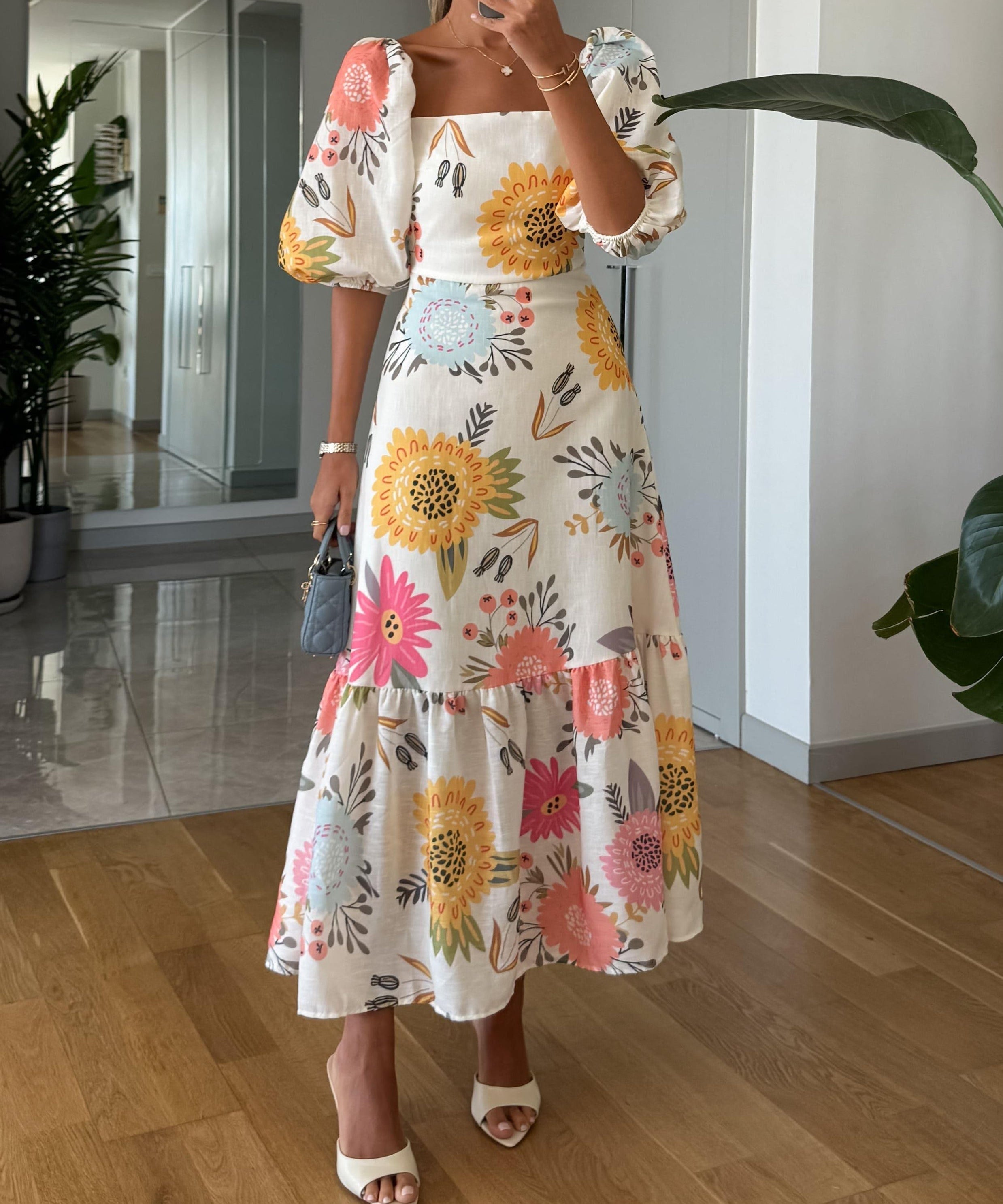 Luna - Floral Midi Dress