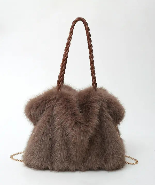 Bethany - Women Plush Velvet Shoulder Tote