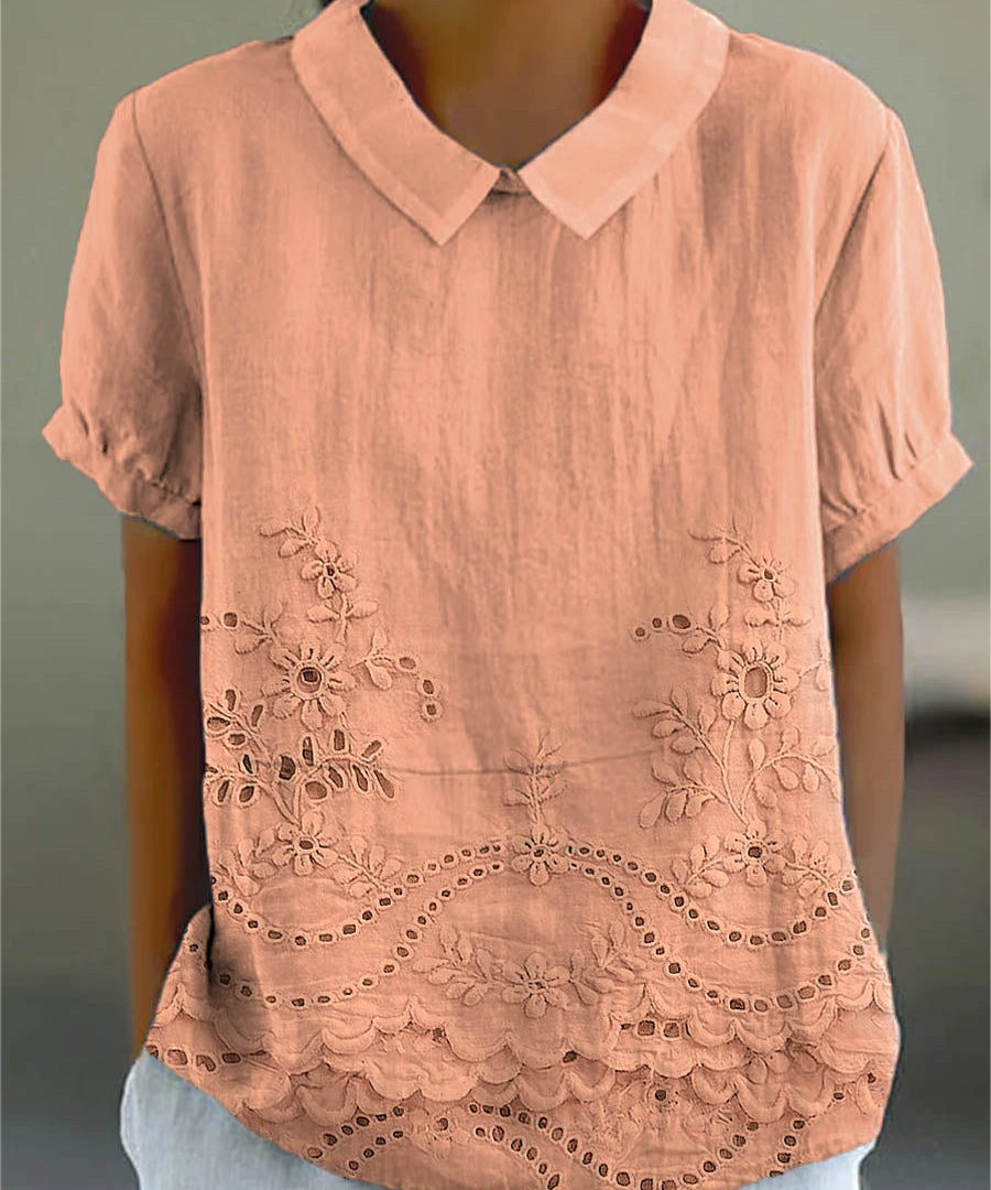 Lily - Embroidered Floral Blouse