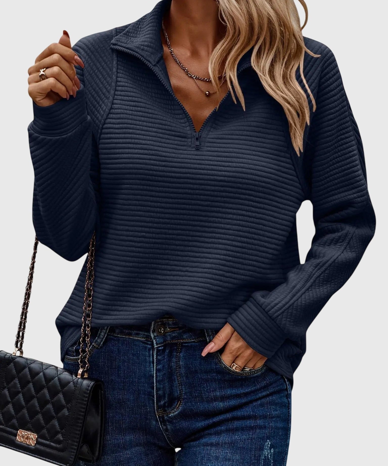 Abigail - Elegant Sweater with Zipper