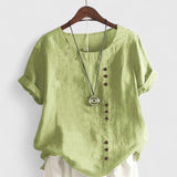 Elisavie - Comfortable Short Sleeve Blouse