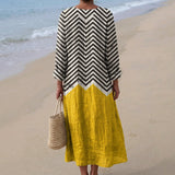 Xana - Zigzag Dress with Contrast