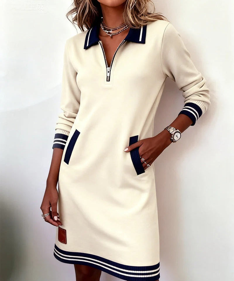 Susan - Chic Long Sleeve Cotton Dress