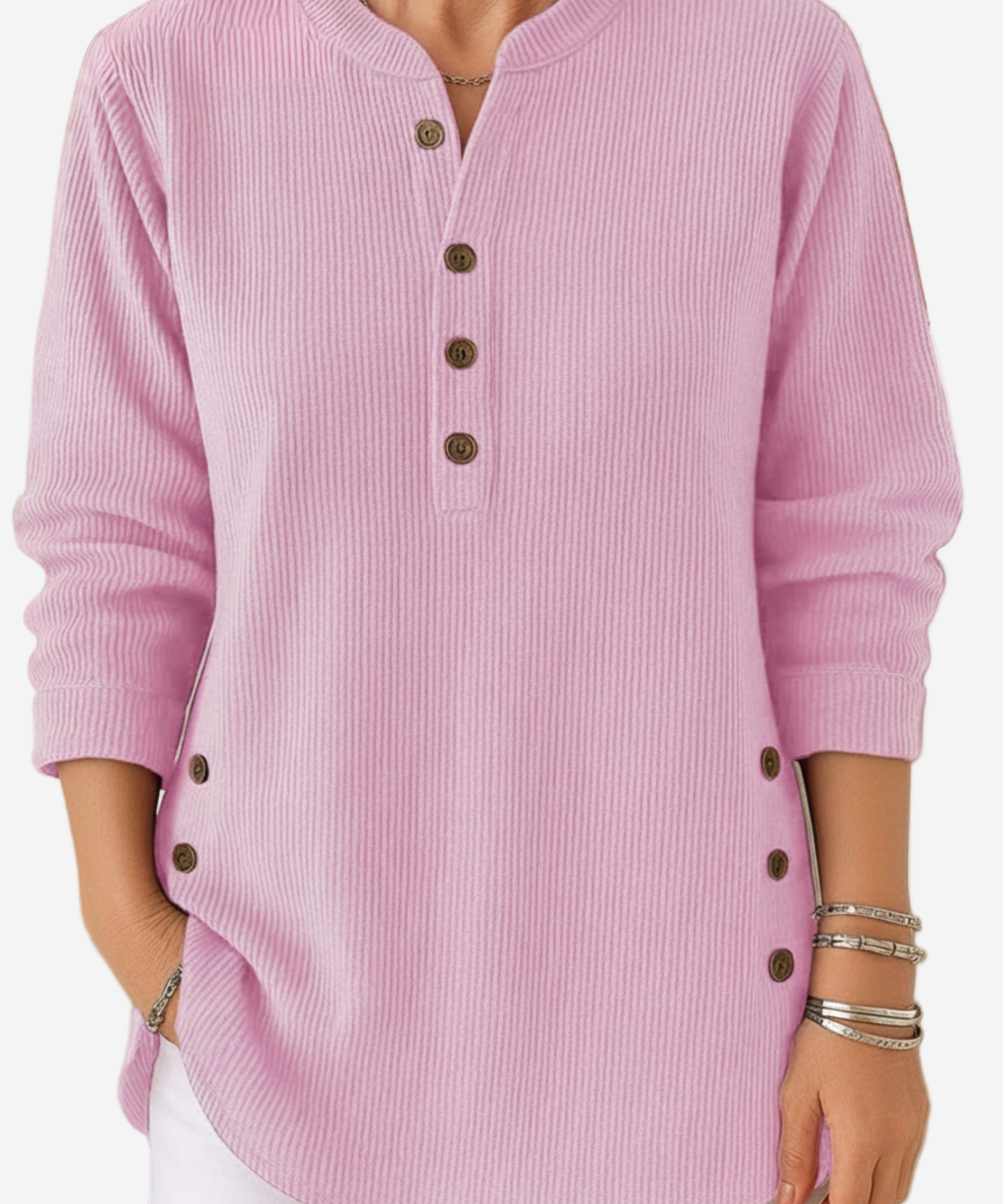 Harperly – Long Sleeve Solid Knit Sweater