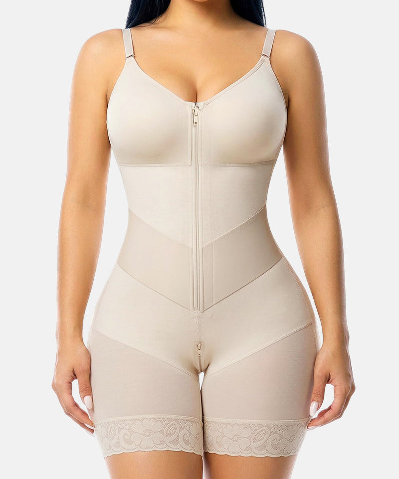Tummy Control Fajas Shapewear with V-shape Sculpting Elastic Band