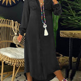 Helen - Casual Elegant Long Denim Shirt Dress