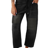 Margaret - Patchwork Drawstring Jeans